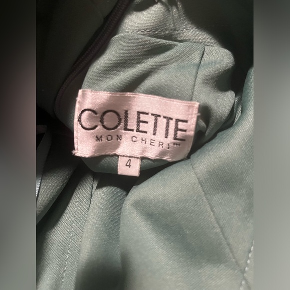 Prom Party Mermaid Halter Dress Size 4 Shimmery Green Blue Teal - Picture 2 of 6